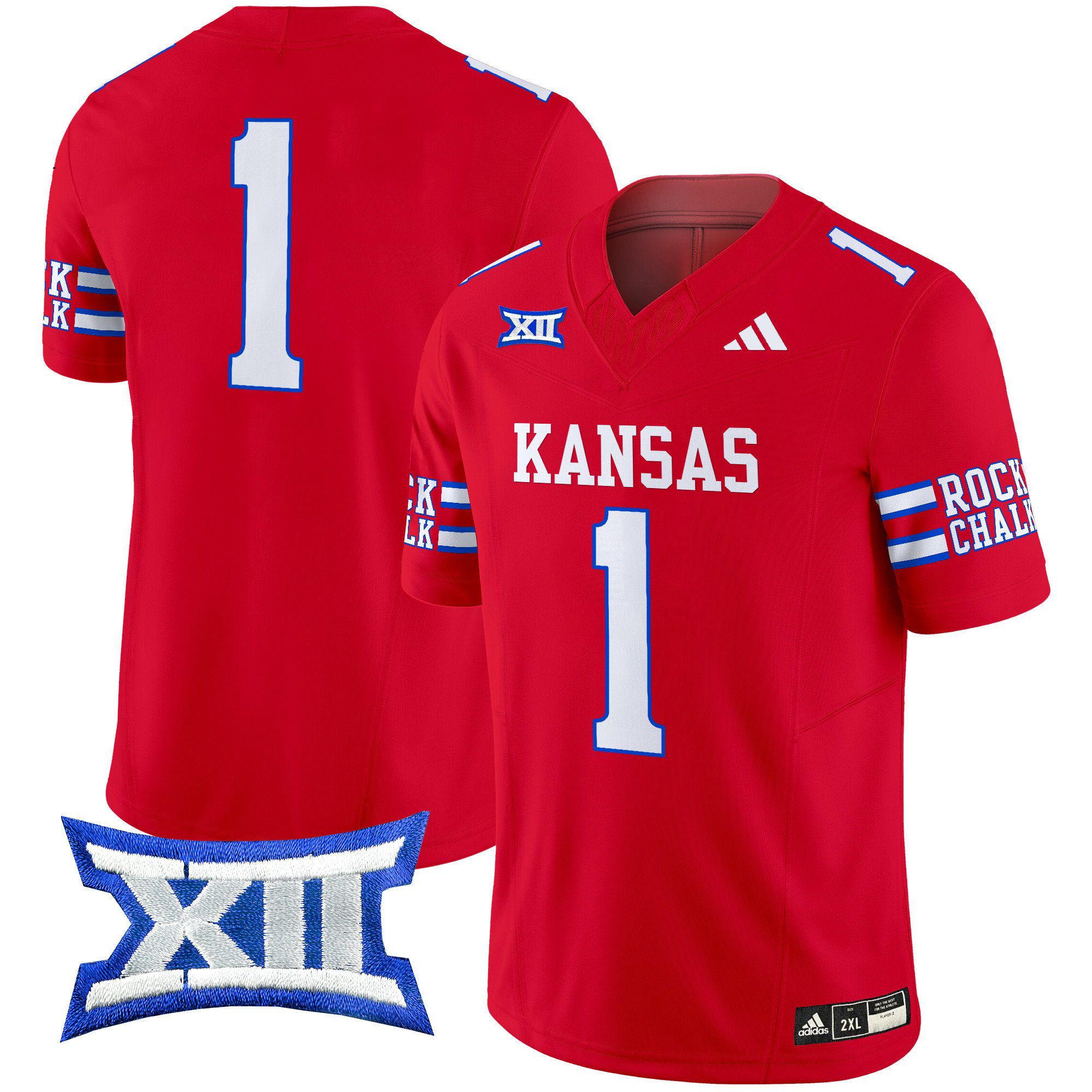 Men Kansas Jayhawks #1 No Name Red 2024 Vapor Limited NCAA Jersey->indianapolis colts->NFL Jersey